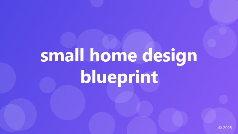 small home design blueprint