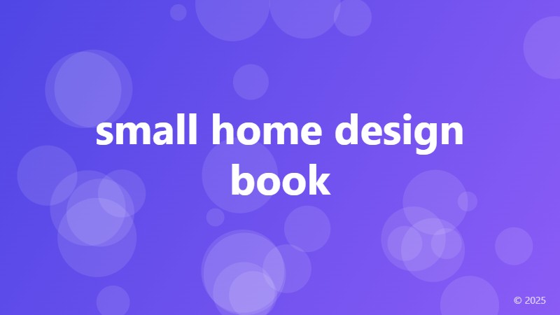 small home design book