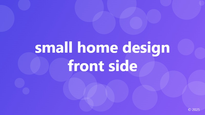 small home design front side