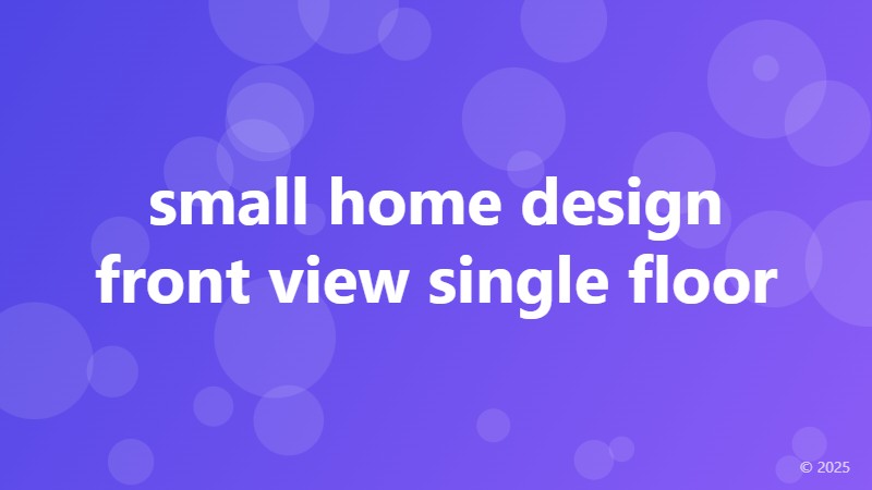 small home design front view single floor