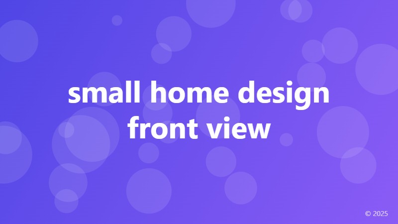 small home design front view