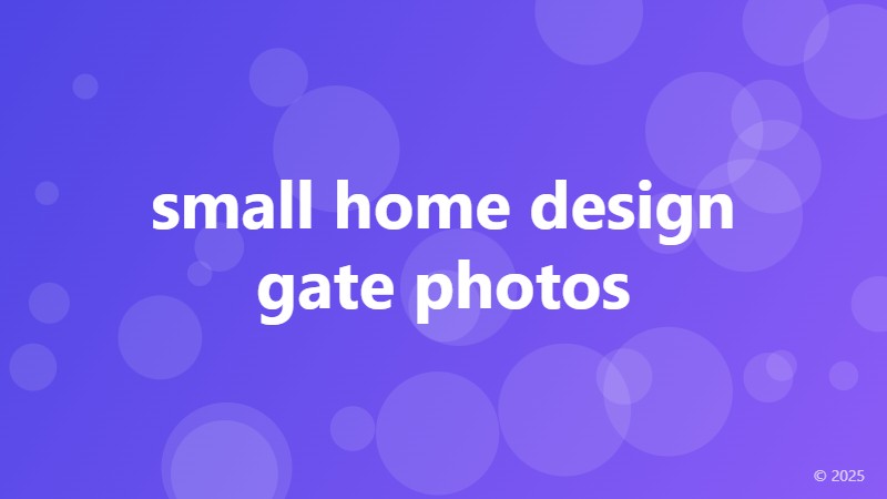 small home design gate photos