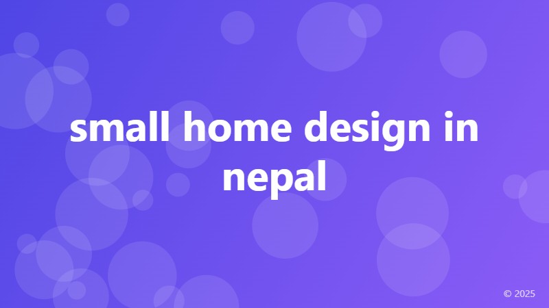 small home design in nepal