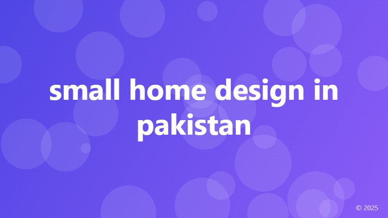 small home design in pakistan