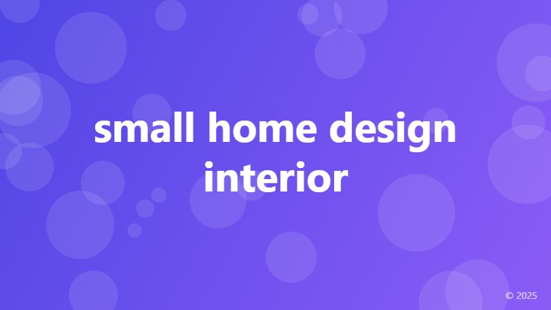 small home design interior