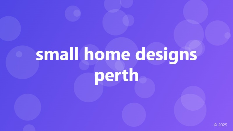 small home designs perth