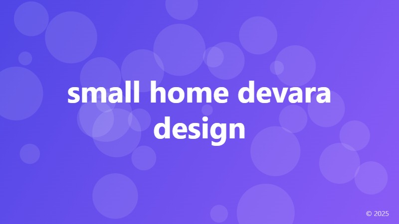 small home devara design