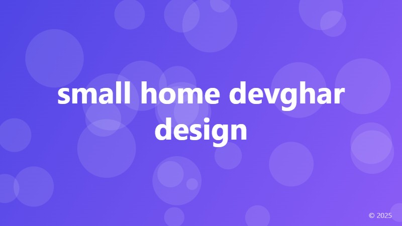 small home devghar design