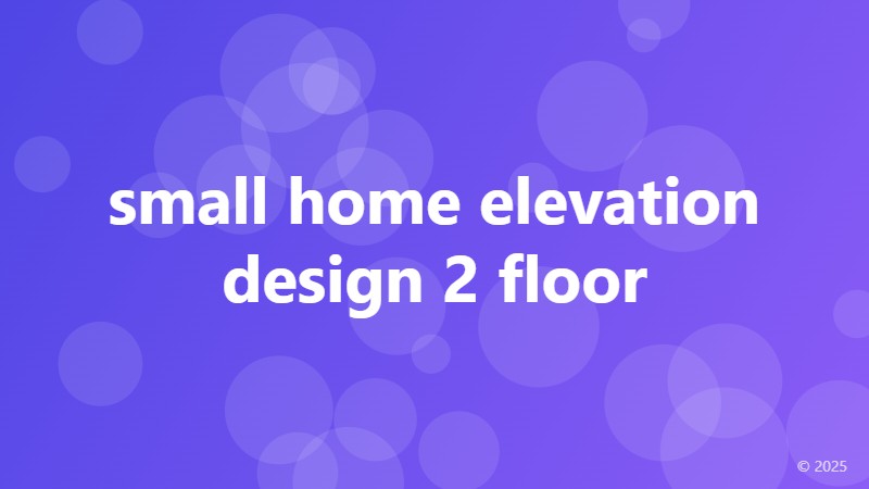 small home elevation design 2 floor