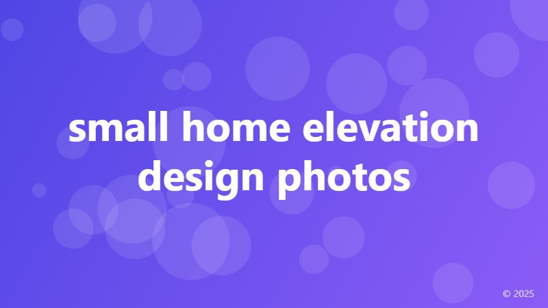 small home elevation design photos