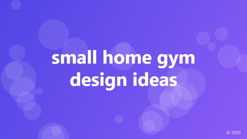 small home gym design ideas