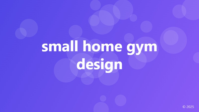 small home gym design