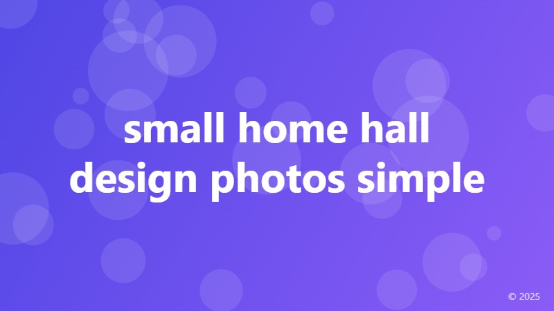 small home hall design photos simple
