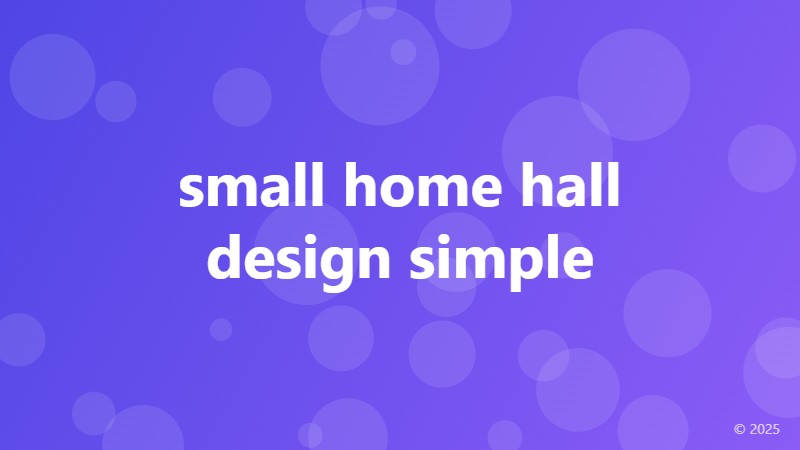 small home hall design simple
