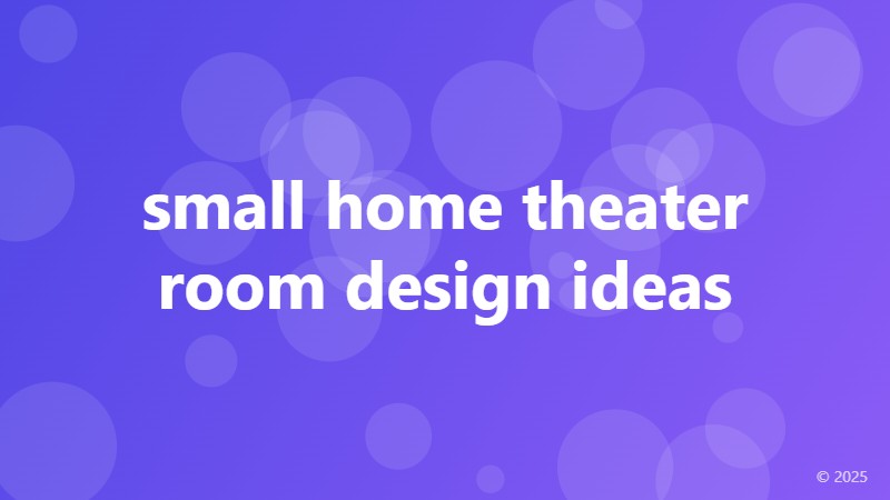 small home theater room design ideas