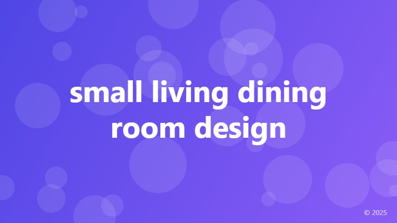 small living dining room design