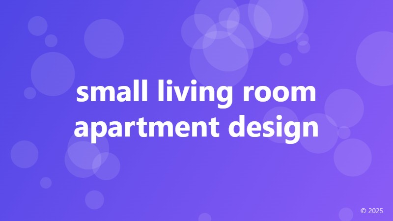 small living room apartment design