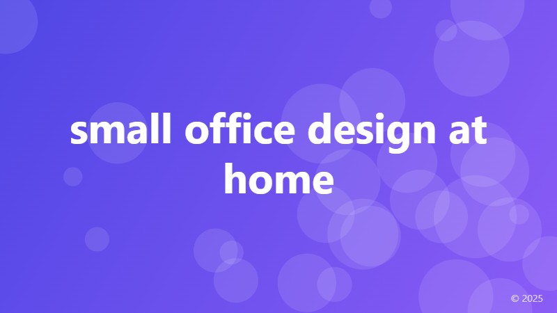small office design at home