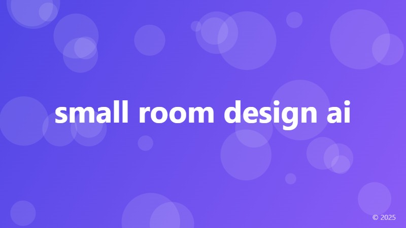 small room design ai