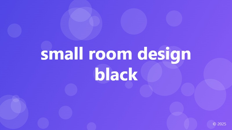 small room design black