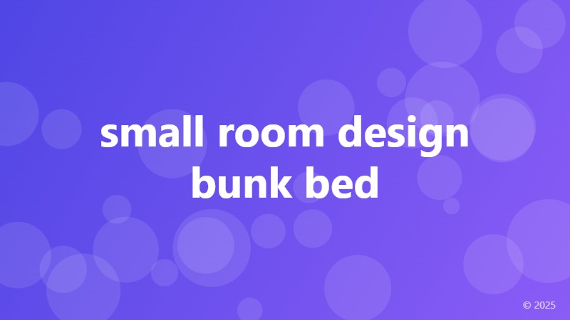 small room design bunk bed