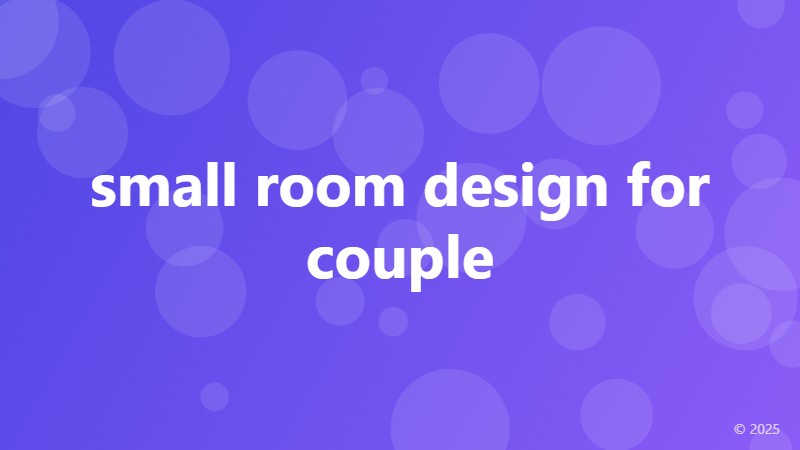 small room design for couple