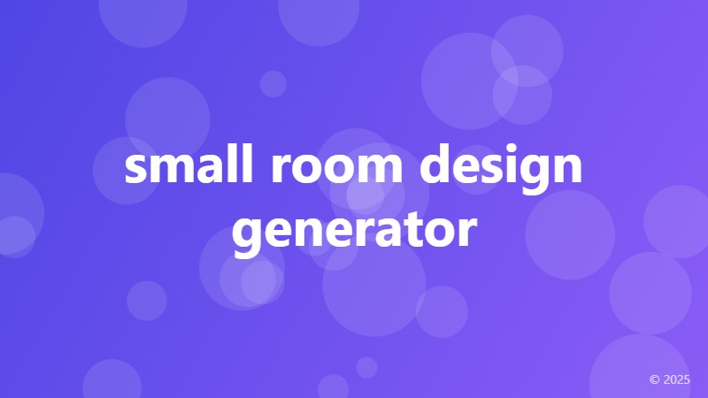 small room design generator