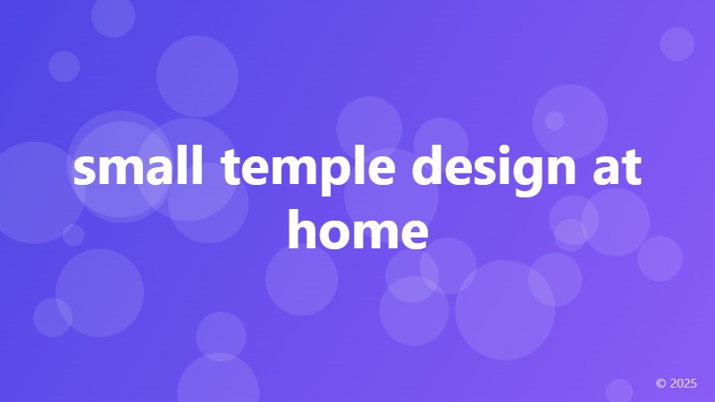 small temple design at home