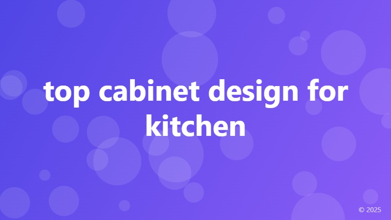 top cabinet design for kitchen